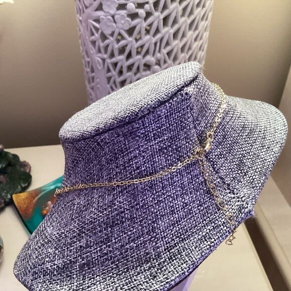 Fine Link Goldtone Crystal Necklace with Crystal Pendant - Picture 6 of 7